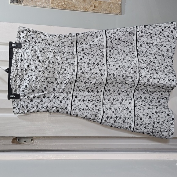 Autograph Black & White Floral Dress Size 14 - Picture 2 of 14